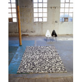 Black On White Manuscrit Rug