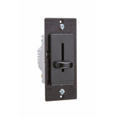 TradeMaster 600VA Decorator Magnetic Low Voltage Single Pole Slide Dimmer in Black