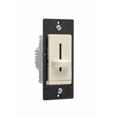 TradeMaster 600VA Decorator Magnetic Low Voltage Single Pole Slide Dimmer in Light Almond