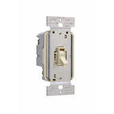 TradeMaster 600W Magnetic Low Voltage Single Pole Toggle Dimmer with Housing in Ivory