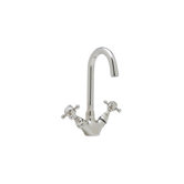Country Kitchen Two Handle Single Hole Bar Mixer 5" Spout Faucet with Cross Handles