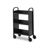Voyager Series Mobile Book & Utility Truck with Three Slanted Shelves (27" wide)