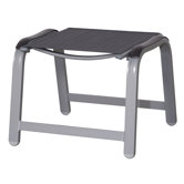 Hocker "Delano" in Grau-Schwarz / Silber