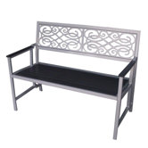 Folding Aluminum and Wood Garden Bench