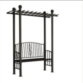 Toscana Bench Arbor with Pergola Style Top