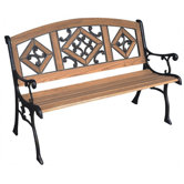 Florence Wood and Cast Iron Park Bench
