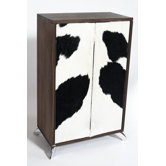 Highboard "Elsa" in Schwarz-Wei&szlig; gefleckt