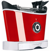 930W Toaster "Volo" in Schwarz matt / Wei&szlig;