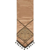 Valenciaga Table Runner with Braid and Tassel Trim