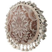 Vellore Shirred Pillow with Tassel Fringe