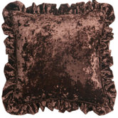 Crushed Velvet Square Pillow with Self Cord