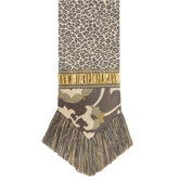 Espresso Table Runner with Braid and Brush Fringe