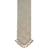 Savannah Table Runner with Braid and Tassel Trim Ends