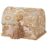 St. Lucia Envelope Chest with Button Knot, Tassel and Cord, Lined