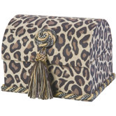 Espresso Envelope Chest with Button Knot, Tassel and Cord, Lined