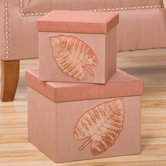 Milano Square Applique Boxes (Set of 2)