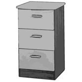 Mayfair 3 Drawer Bedside Table