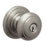 Andover Keyed Entry Knob in Satin Nickel