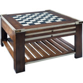 Cherry Game Table with Convertible Top with Ivory Accents