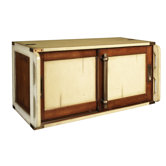 Ivory Campaign Modular Doors in Ivory and Distressed Dark Honey