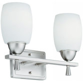 Ferros Two Light Vanity in Brushed Nickel