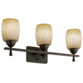 Ferros Three Light Vanity in Antique Bronze