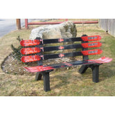 Snow Board Recycled Plastic Garden Bench