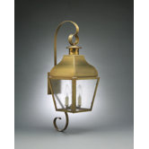 Stanfield 27" Two Candelabra Socket Curved Top with Top and Bottom Scroll Wall Lantern