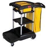 Rubbermaid Commercial - High Capacity Cleaning Carts Black High Capacity Cleaning Cart: 640-9T72 - black high capacity cleaning cart