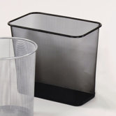Garbage Receptacle - Rectangular Black Mesh Wastebasket