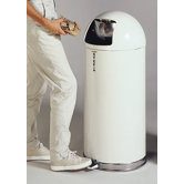 StepMaster White Round Top Receptacle
