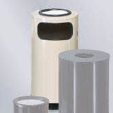 Large Steel Sand Top Ash/Trash Receptacle