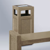Keystone 12 Gal. Concrete Sand Top Ash/Trash Receptacle