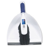 Duster Brush with Plastic Dustpan in White