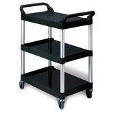 3-Shelf Service Cart in Red