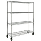 67.2" H x 50" W x 18" D Mobile Rack in Chrome