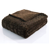 Ashley Alligator Reversible Faux Fur Throw