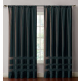 Maddox Faux Silk with Chenille Bands Window Panel