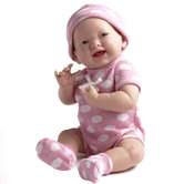 Berenguer Boutique Newborn Doll with Pink Polka Dot Bodysuit