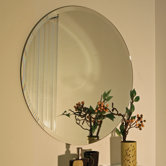 Regency Round Frameless Mirror