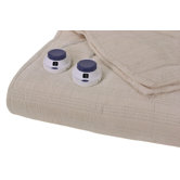 Triple Rib Electric Heated Warming Throw in Natural