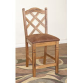 Sedona Double Crossback Barstool in Rustic Oak