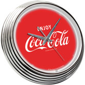 Coca Cola Neon Clock in Red / White