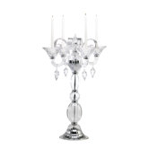 Glass and Iron Table Candelabra