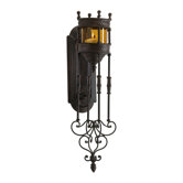 Asian Wall Candle Holder in Muted Rust