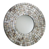 Mosaic Tile Mirror in Capiz Shell