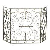 Crawford 3 Panel Iron Fireplace Screen