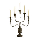 Iron and Glass Windsor Candelabra