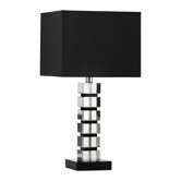 Purdue Crystal Table Lamp in Black and Clear