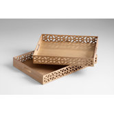 Rectangular Xoxo Trays in Ash Veneer